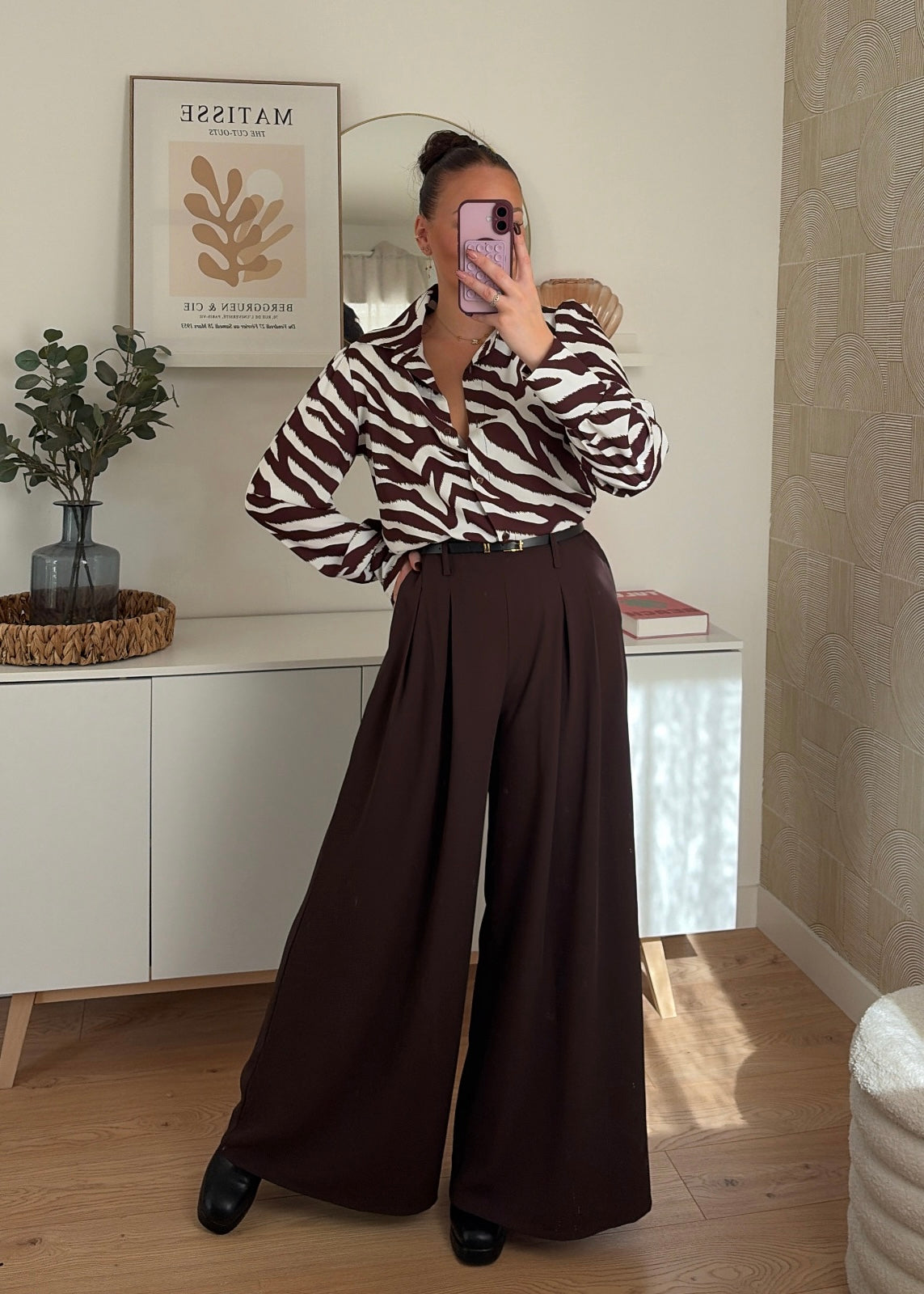 Pantalon choco - PALAZZO