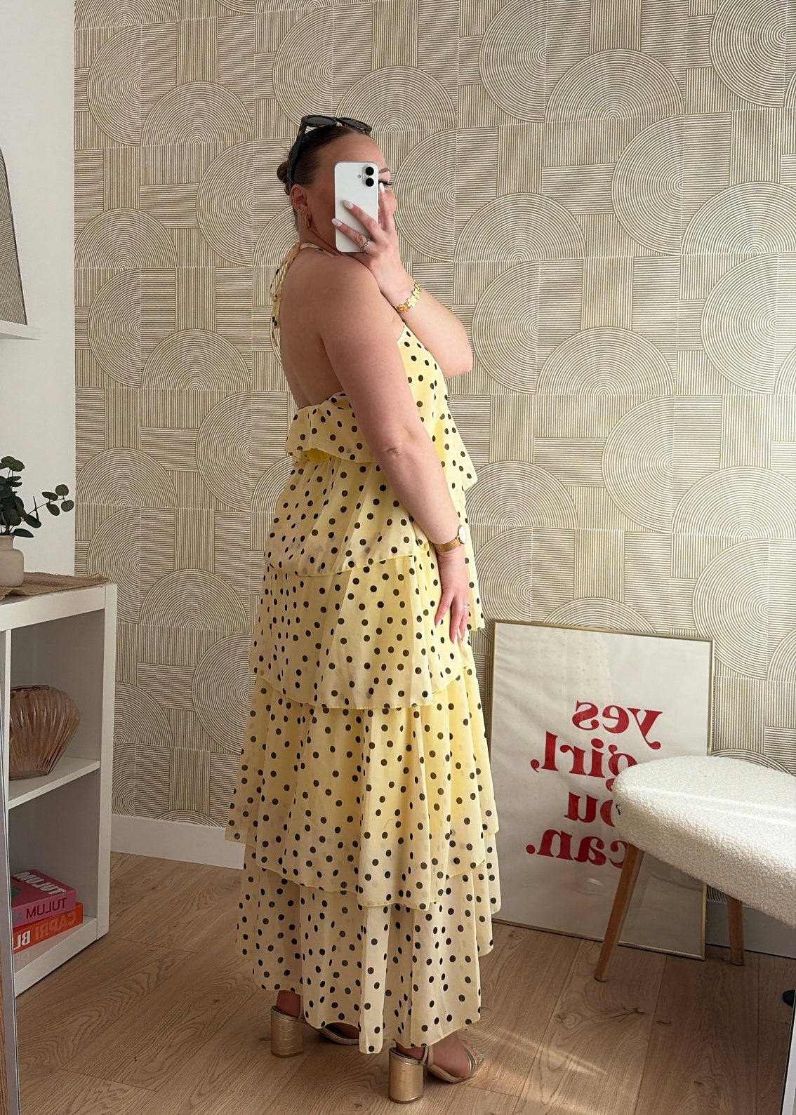 Robe à volants jaune - FLYA