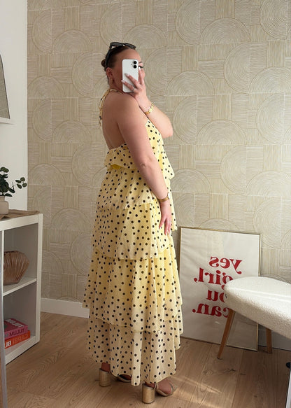 Robe à volants jaune - FLYA