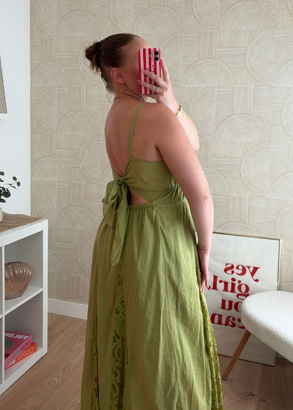 Robe longue olive - AGATHE