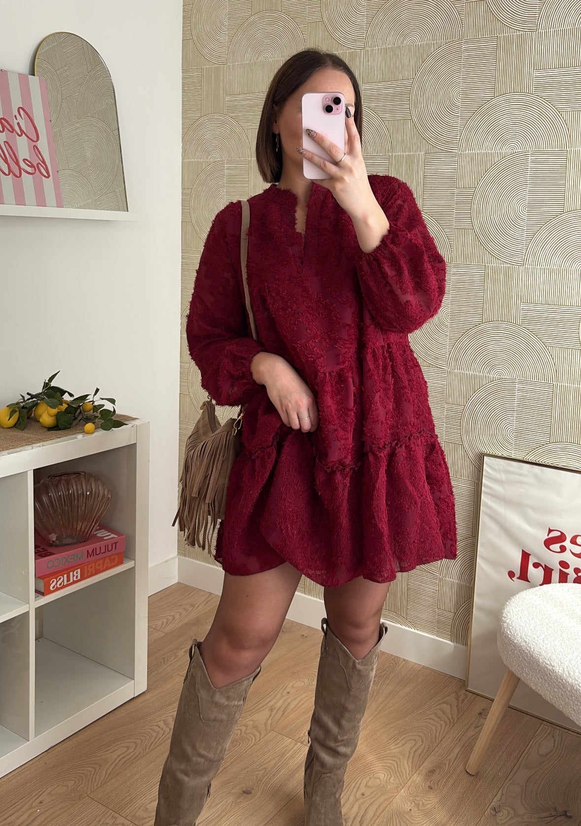 Robe bordeaux - YVETTE