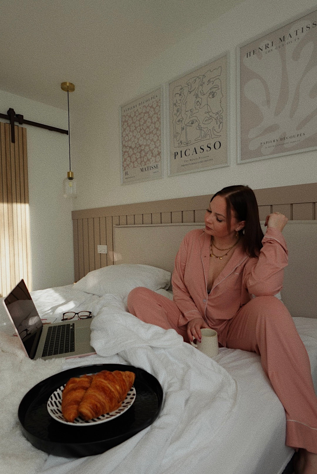 Ensemble de pyjama rose - CÔTELÉ