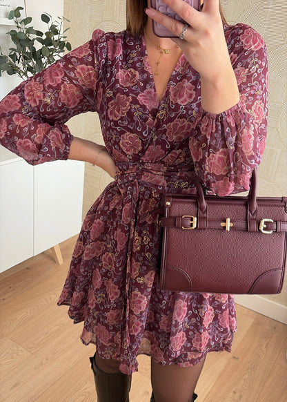 Robe courte à fleurs - HOLLYA