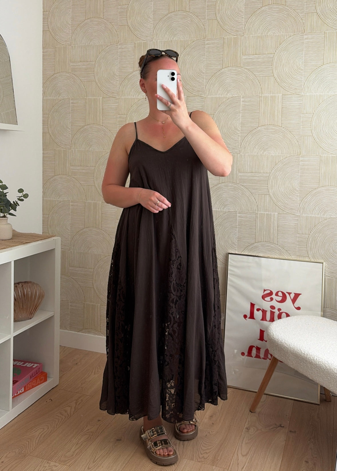 Robe dentelle choco - CALIPSO