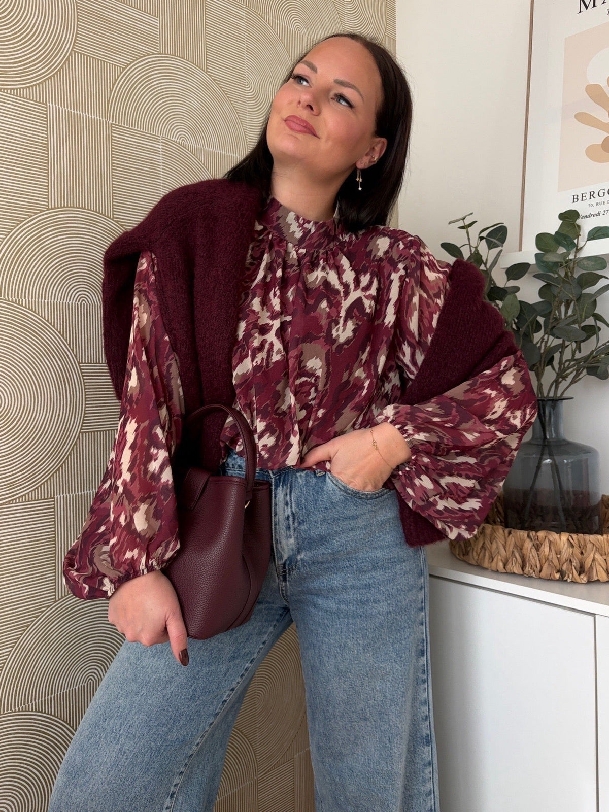 Blouse bordeaux - ELIZA