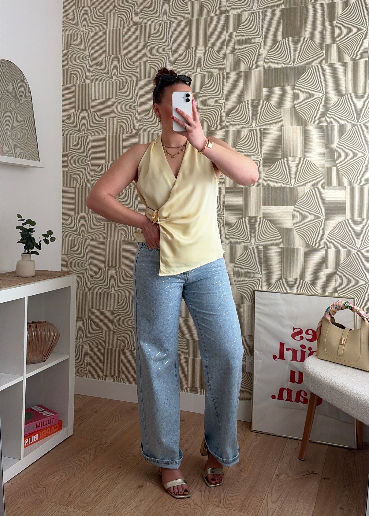 Top drapé jaune - BIJOU