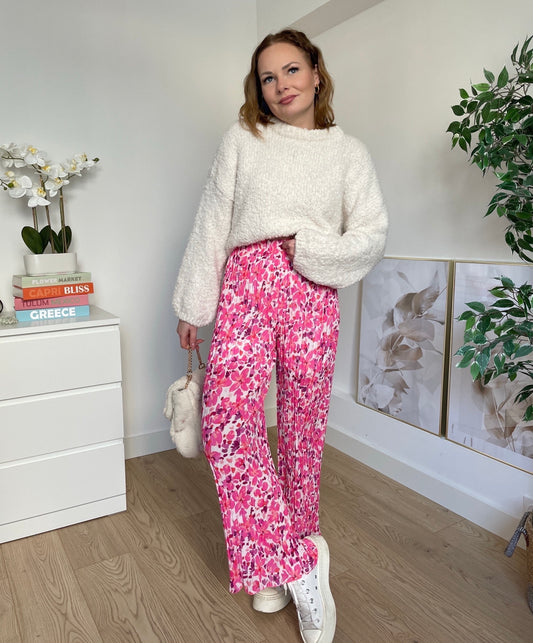 Pantalon plissé rose HAWA