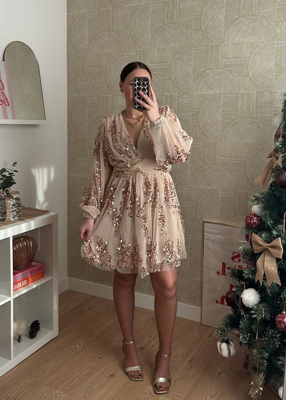 Robe gold "LA PETILLANTE"