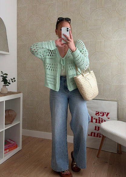 Gilet vert - CROCHET