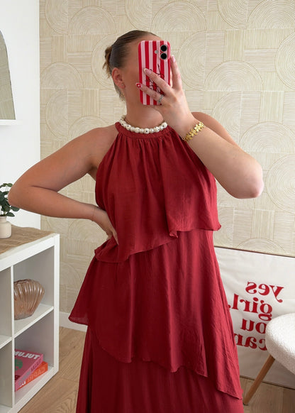 Robe longue rouille - ROMANE