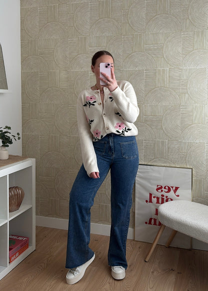 Gilet maille écru - FLORA