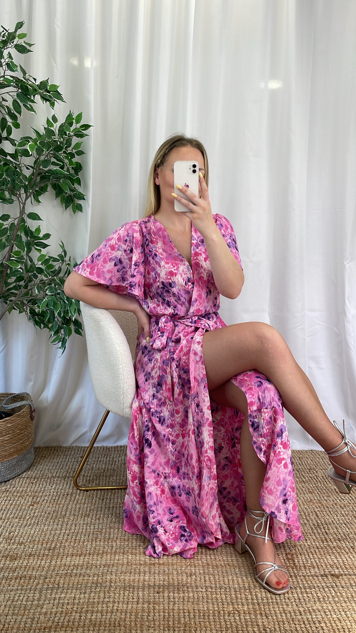 Robe longue rose - PAPYAE