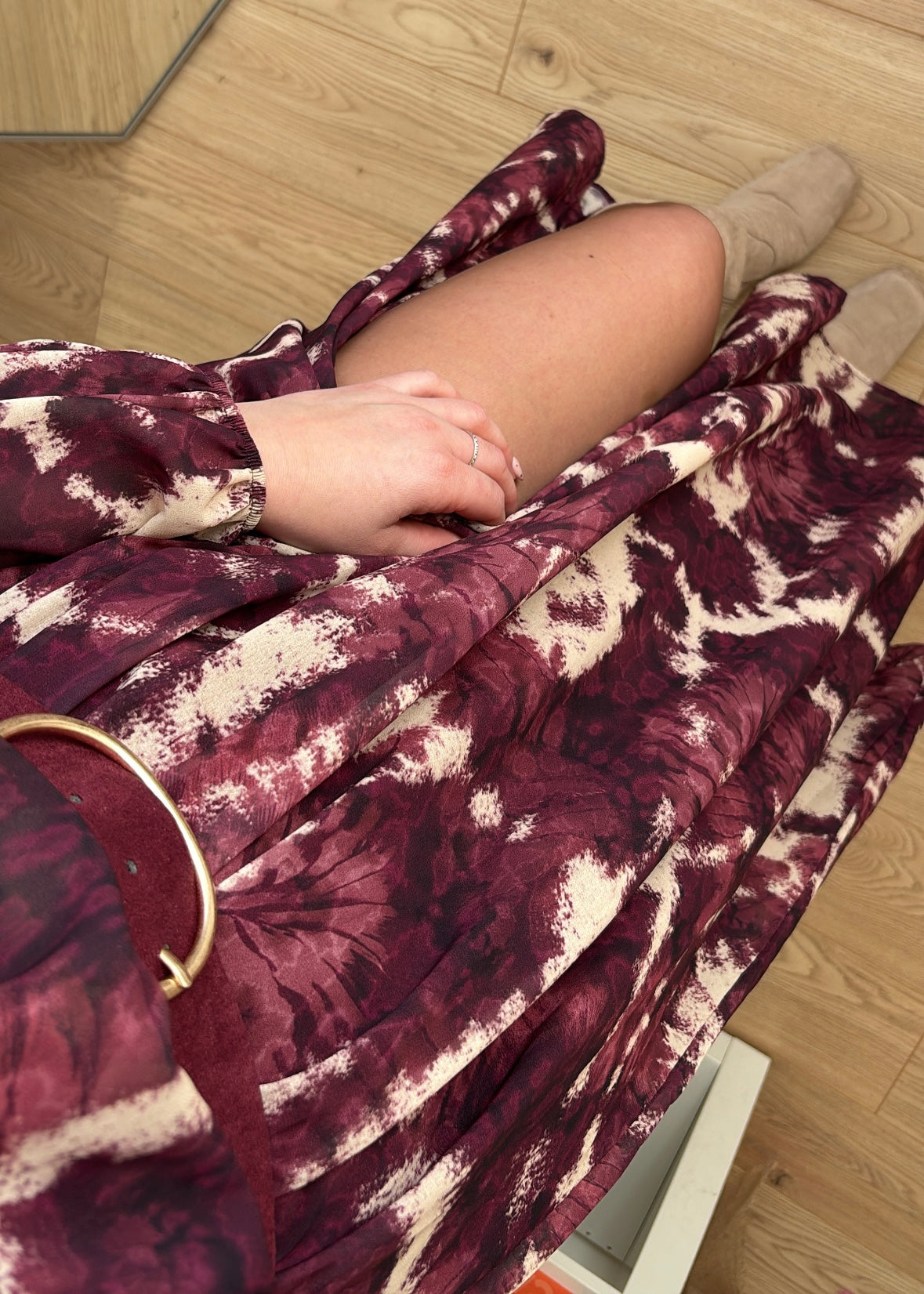 Robe longue burgundy - TIE & DYE