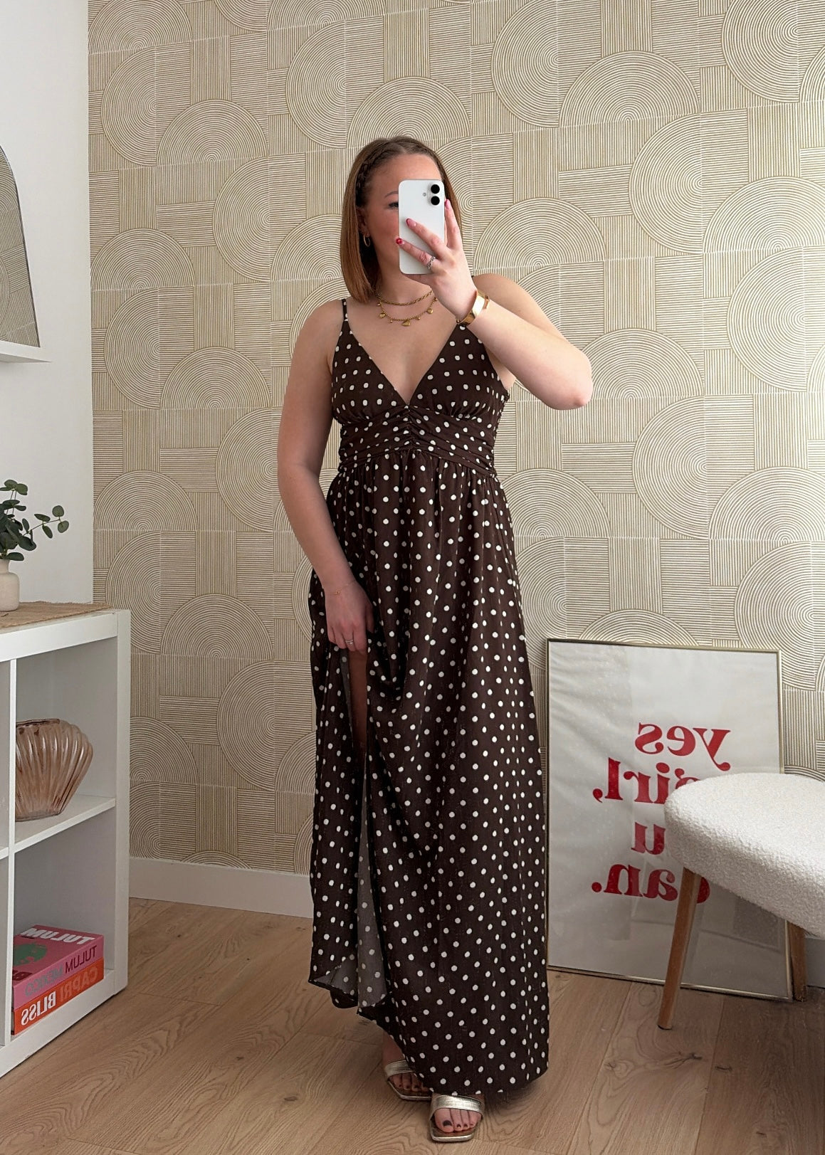 Robe longue choco - POIS