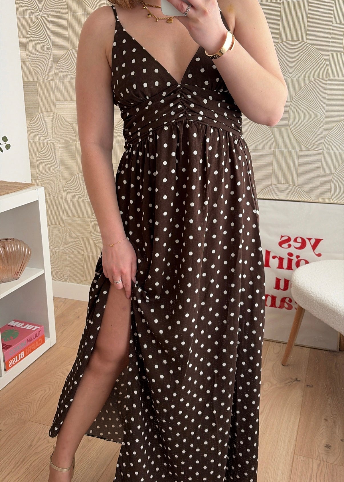 Robe longue choco - POIS