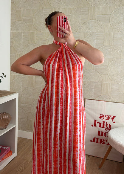 Robe longue corail - MAYA