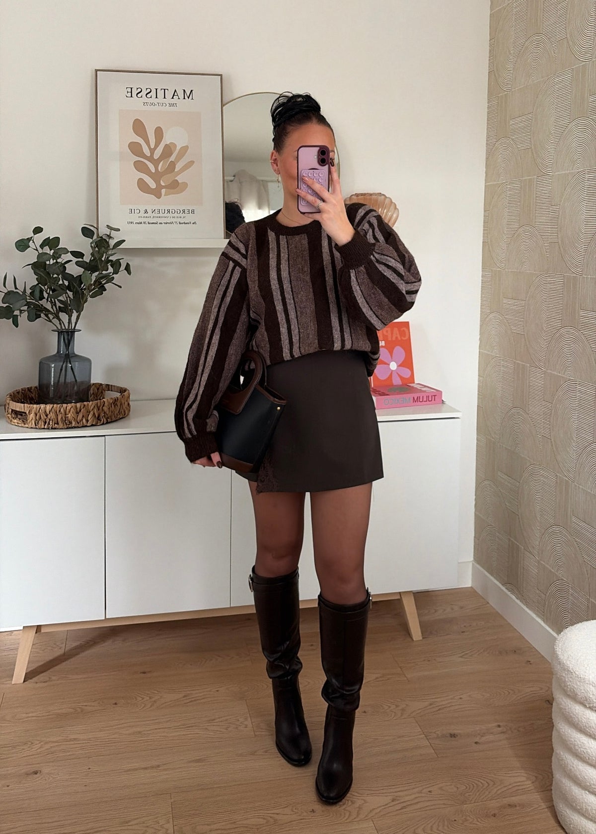 Pull à rayures choco - CHARLIE