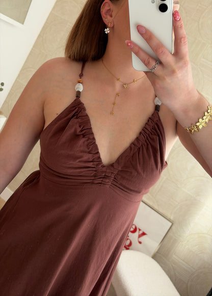 Robe longue choco - JEWELL