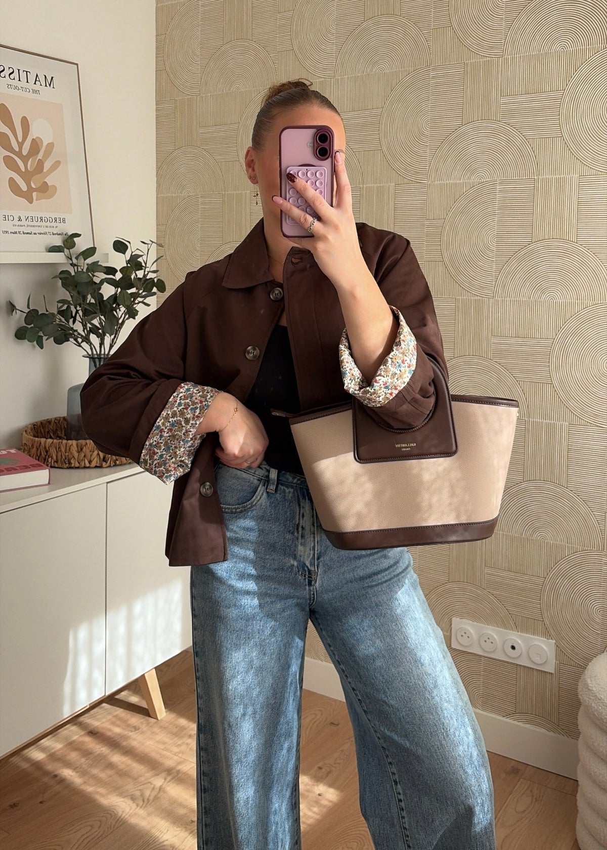Trench choco à revers - LIBERTY