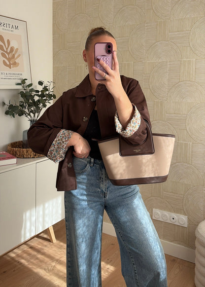 Trench choco à revers - LIBERTY