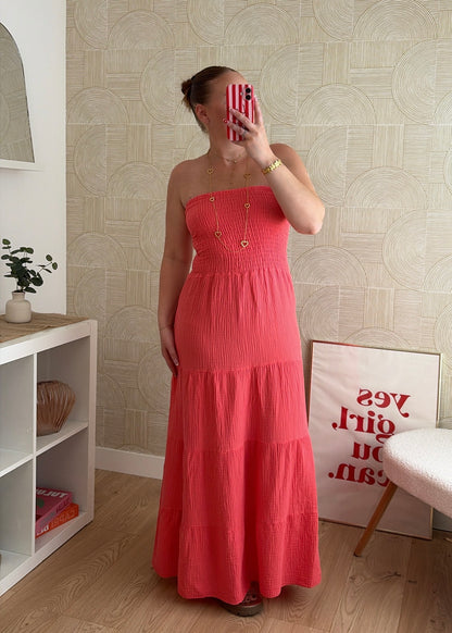 Robe bustier corail - MAËLYS