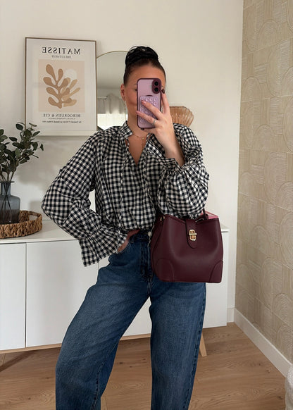 Blouse vichy - NAVY