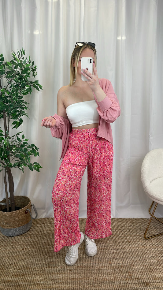 Pantalon plissé MICKA - Rose