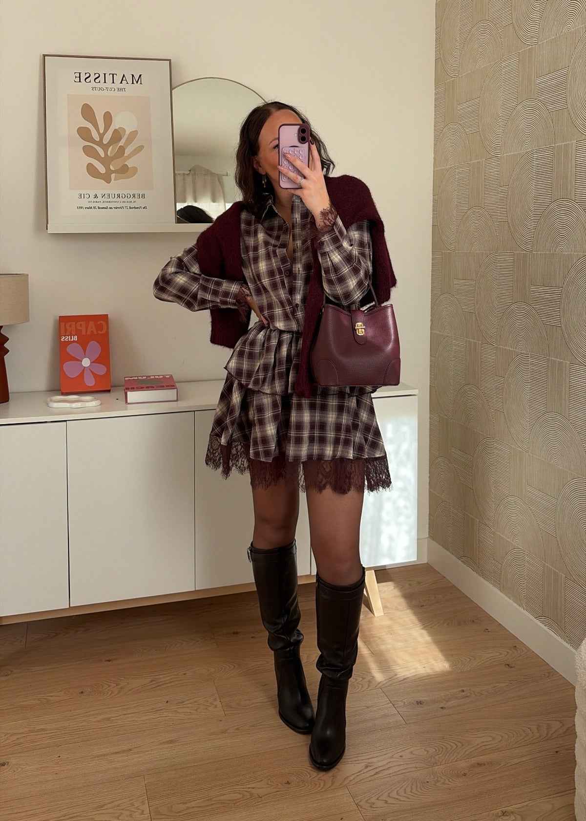 Robe chemise carreaux - DENSIA