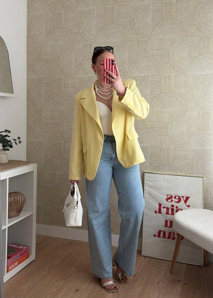 Blazer asymétrique jaune - ELSA