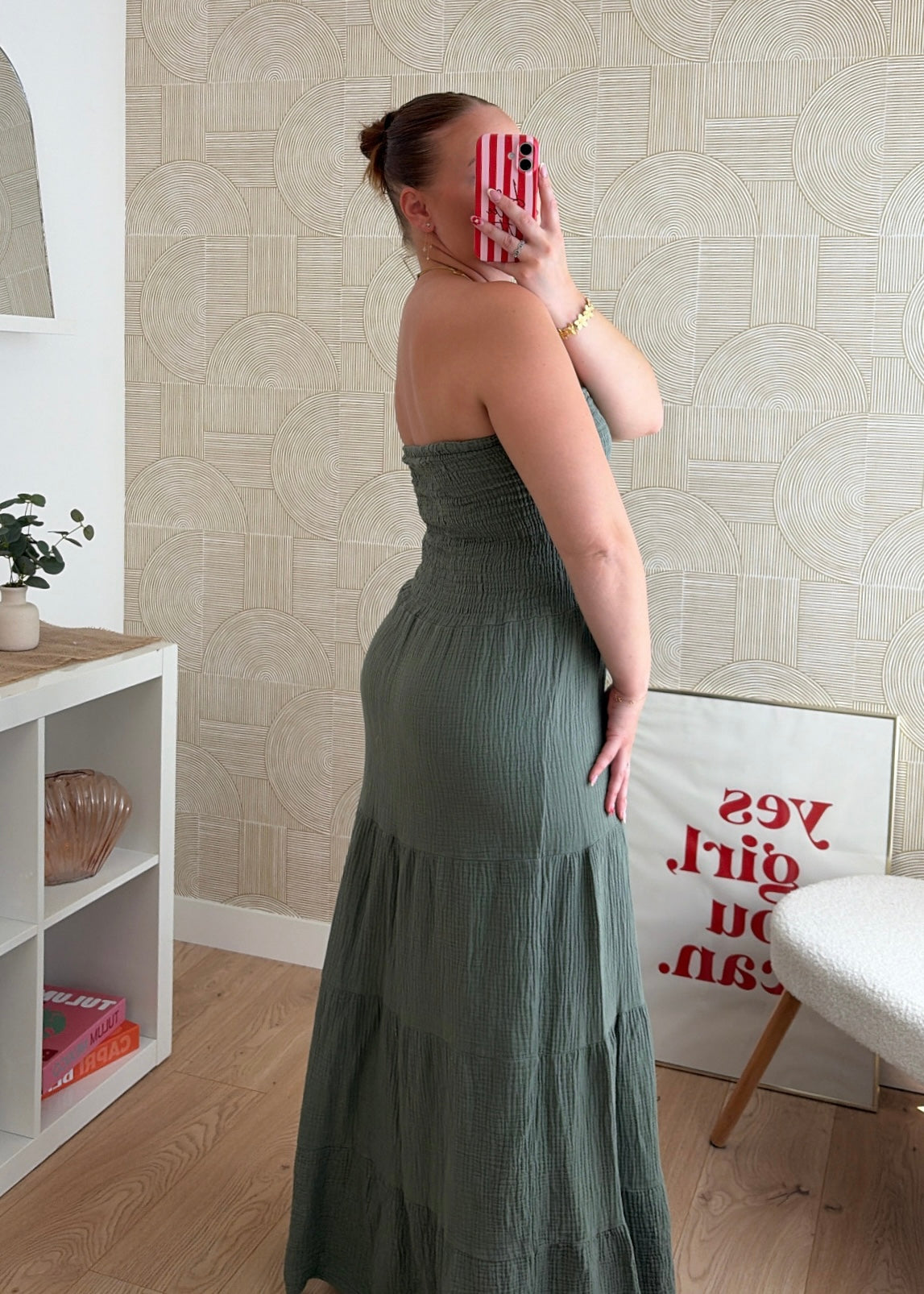 Robe bustier kaki - MAËLYS