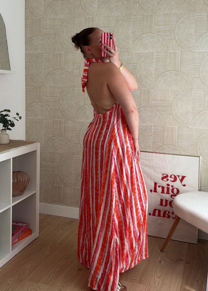 Robe longue corail - MAYA