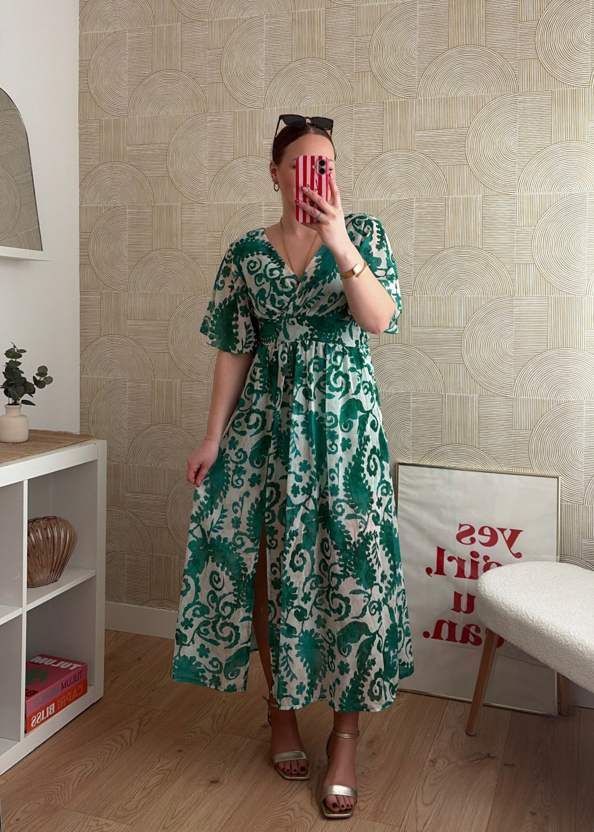 Robe longue à motifs - CLARISSE
