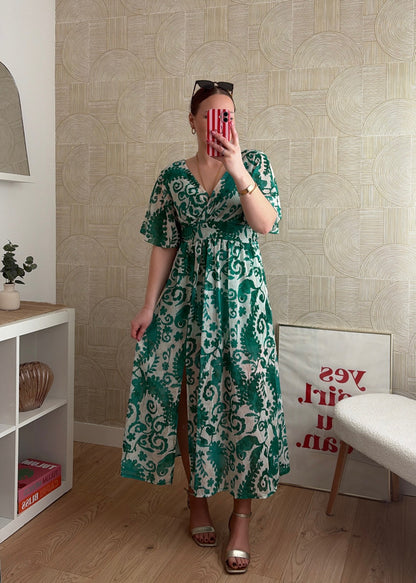 Robe longue à motifs - CLARISSE