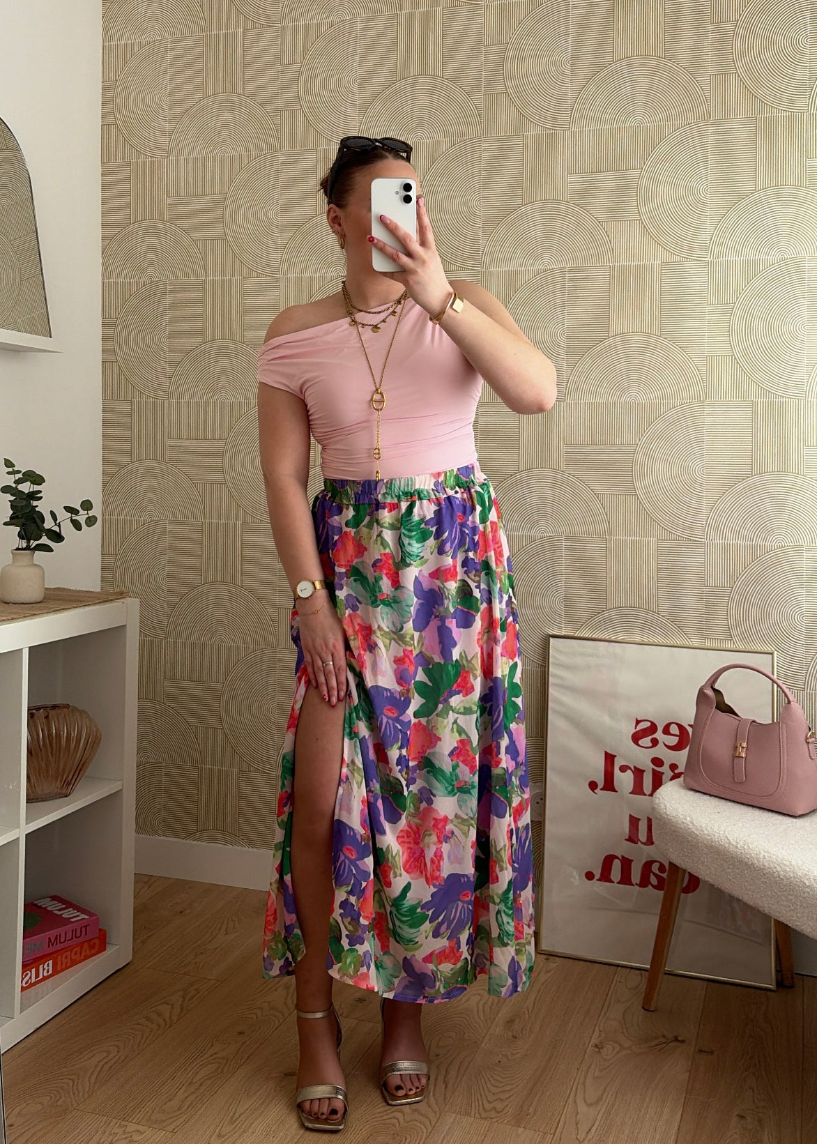 Jupe longue violette - LAYA