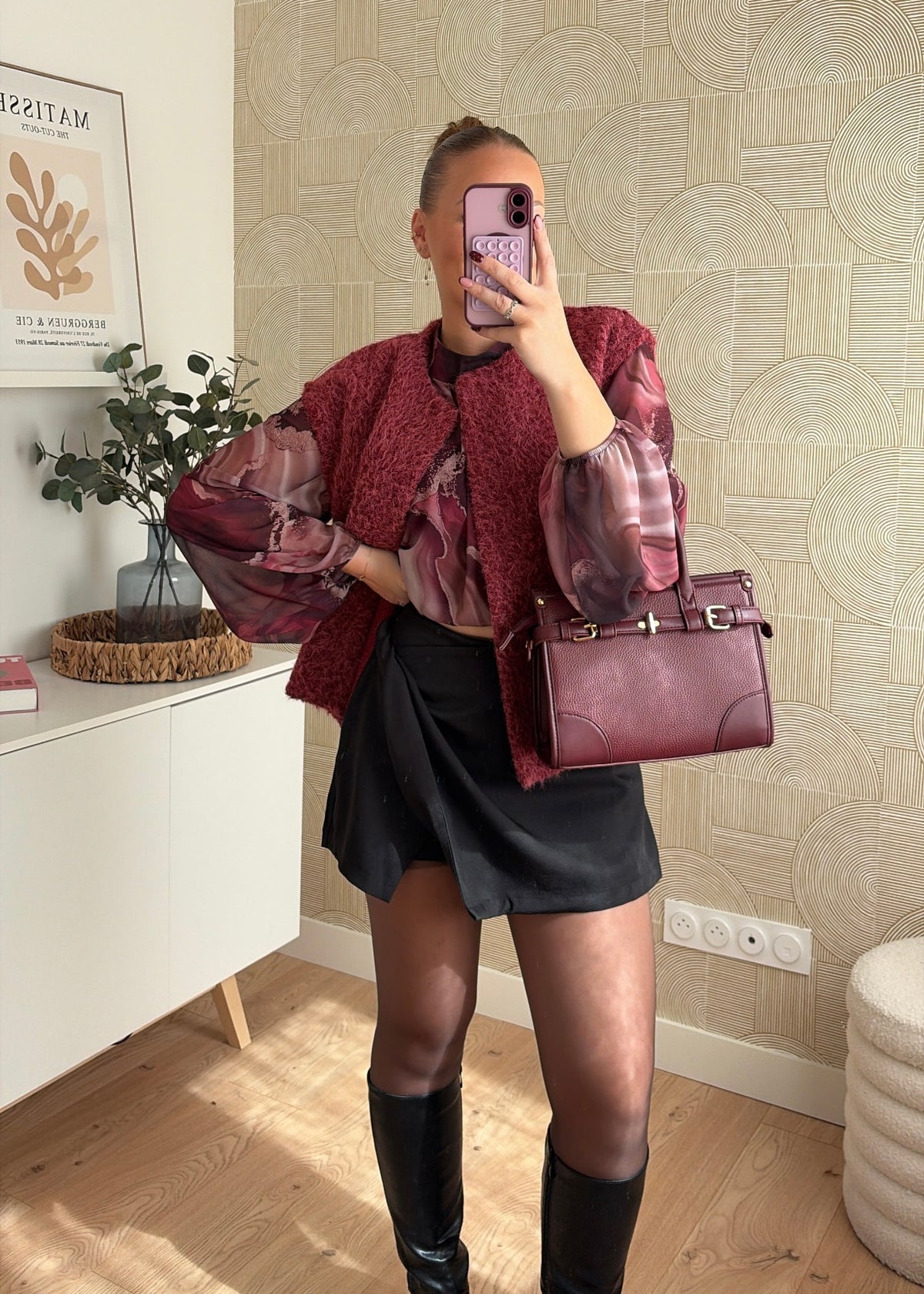 Blouse bordeaux - JULIETTE