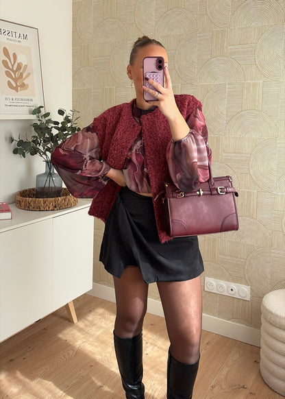 Blouse bordeaux - JULIETTE