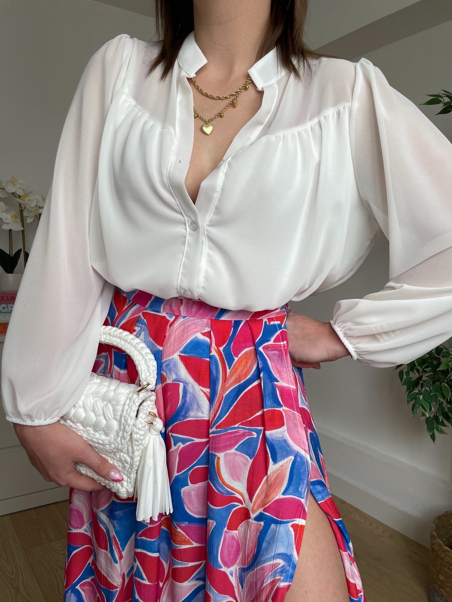 Chemise unie blanche SYMPTIA