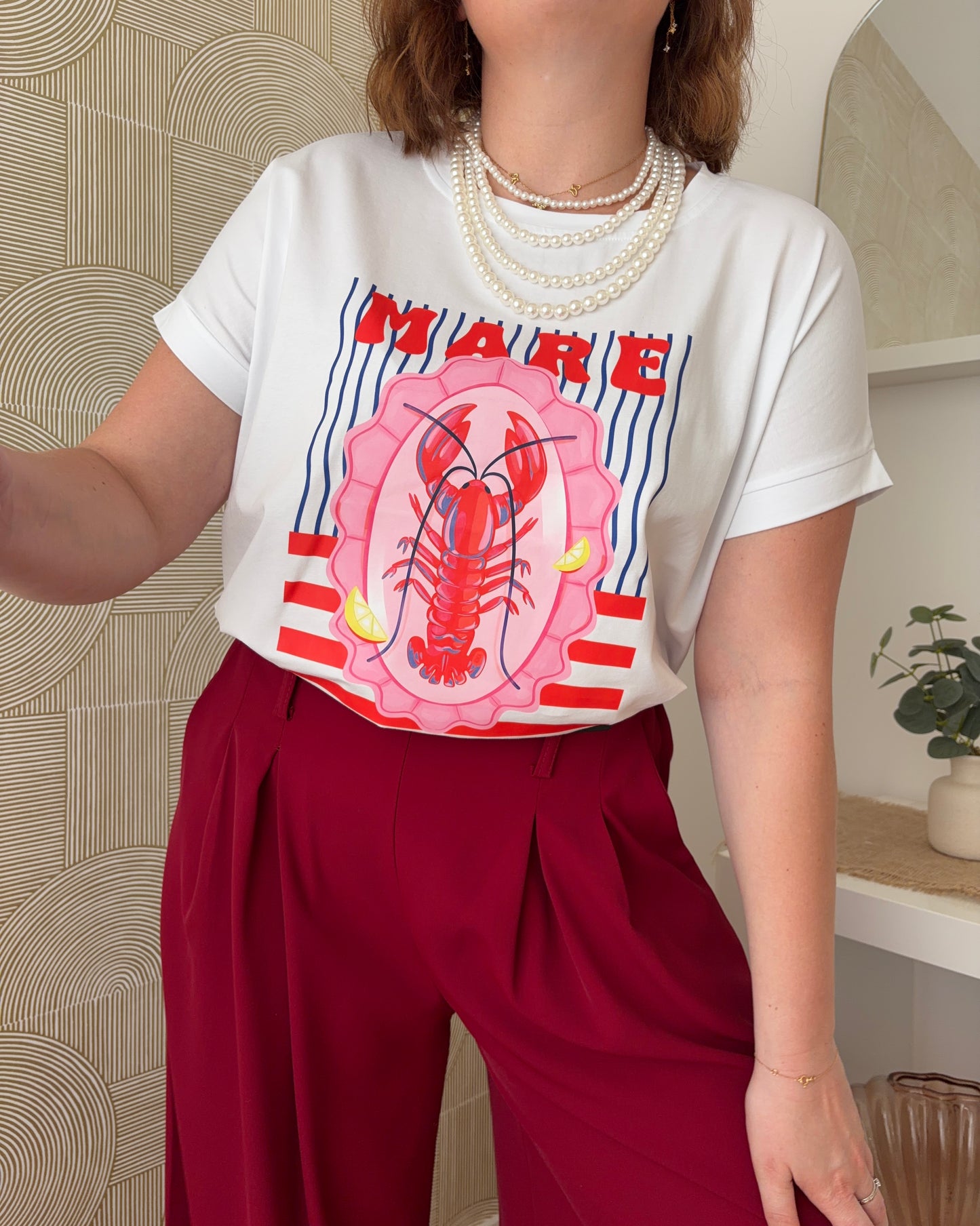 T-shirt homard blanc - MARE