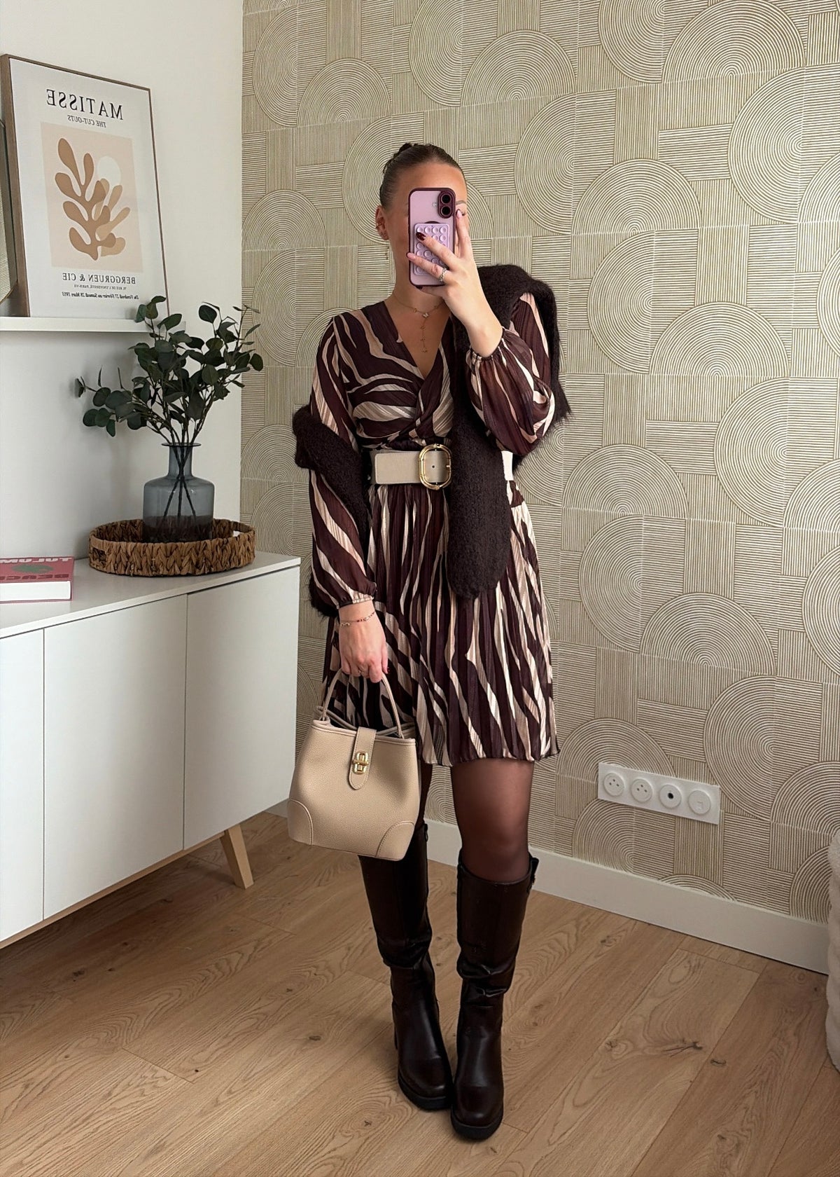 Robe zébrée choco - BURGA
