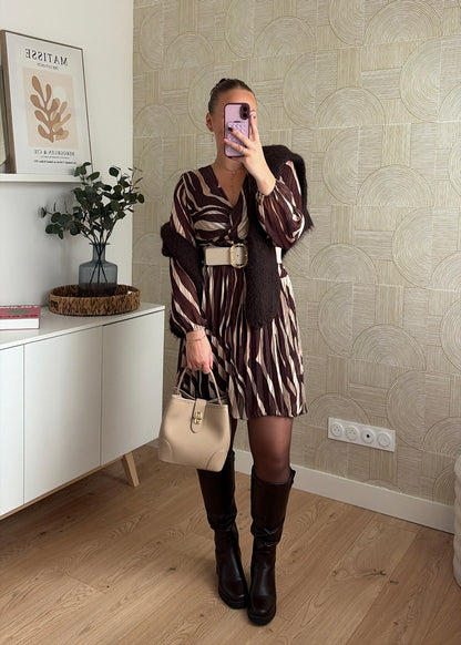 Robe zébrée choco - BURGA