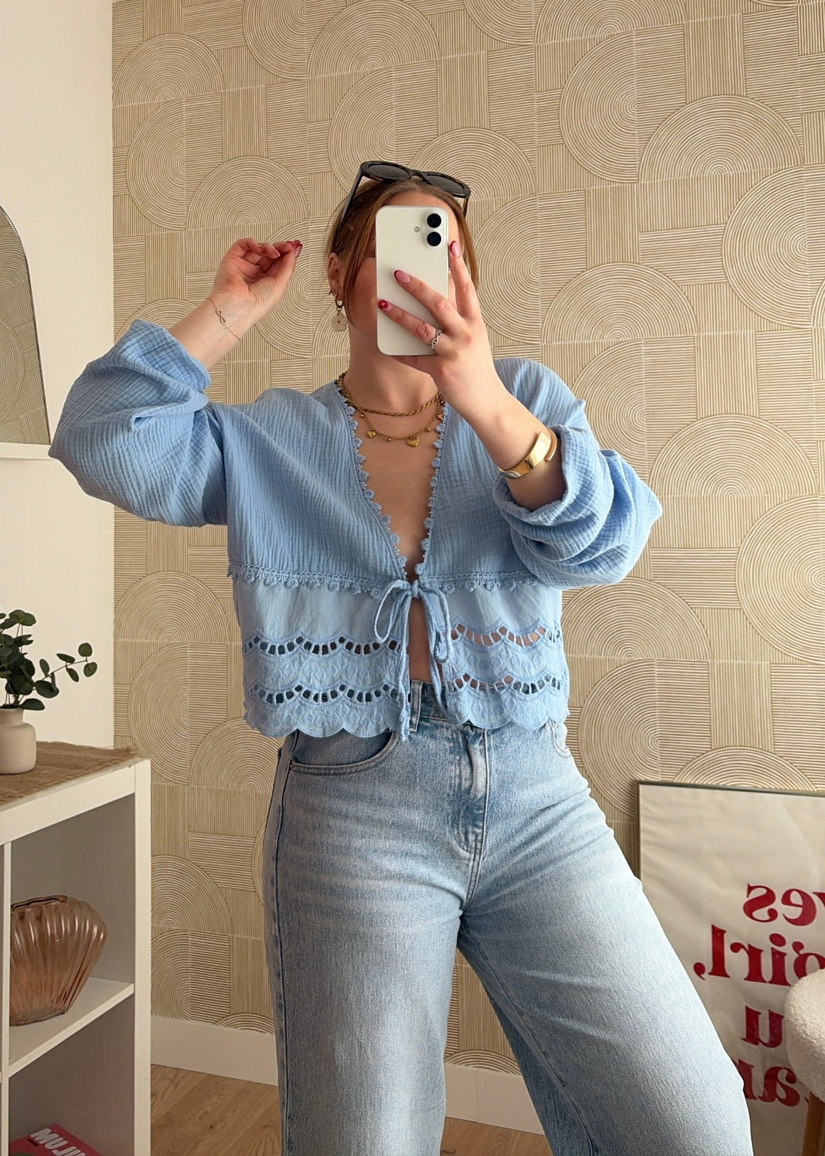Blouse bleue - ESMERALDA