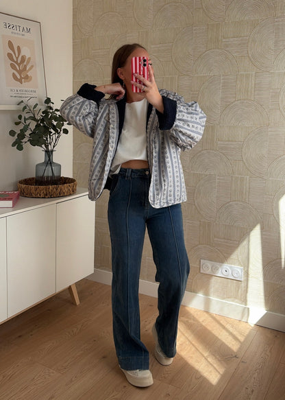 Veste réversible teddy navy - LORIA