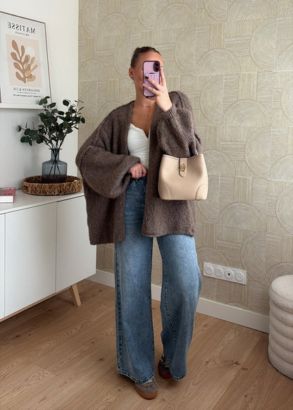 Gilet marron clair - CÉLIA