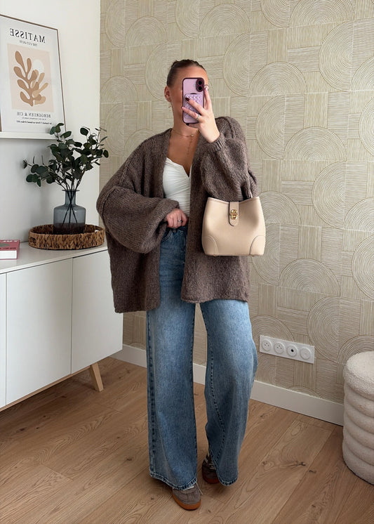 Gilet marron clair - CÉLIA