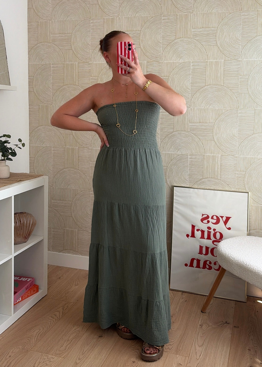 Robe bustier kaki - MAËLYS