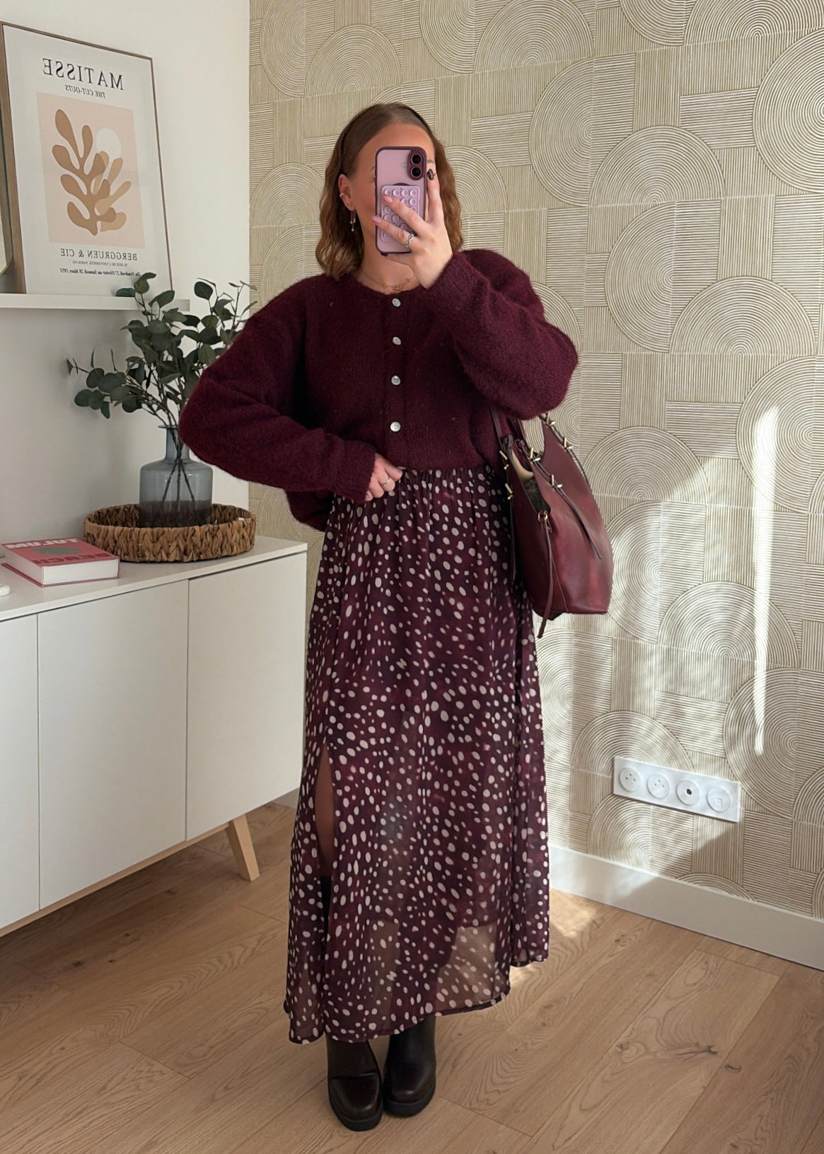 Jupe longue prune - JOY
