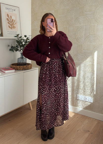 Jupe longue prune - JOY