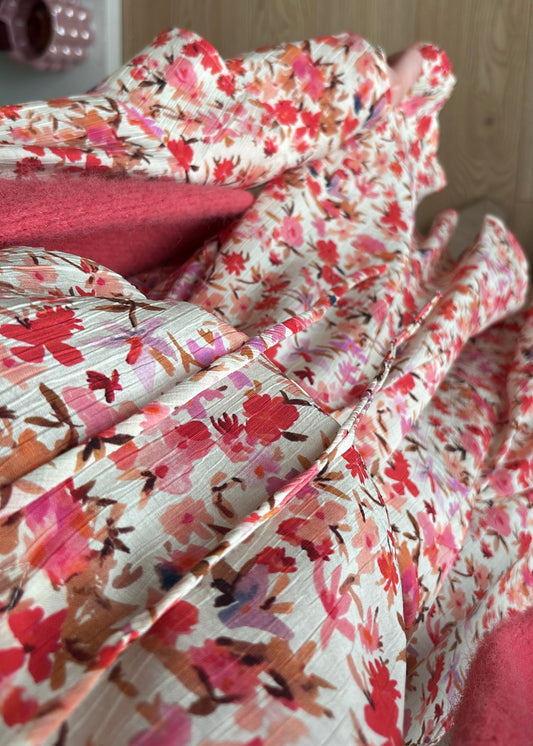 Robe fleurie rose - VIOLETTA