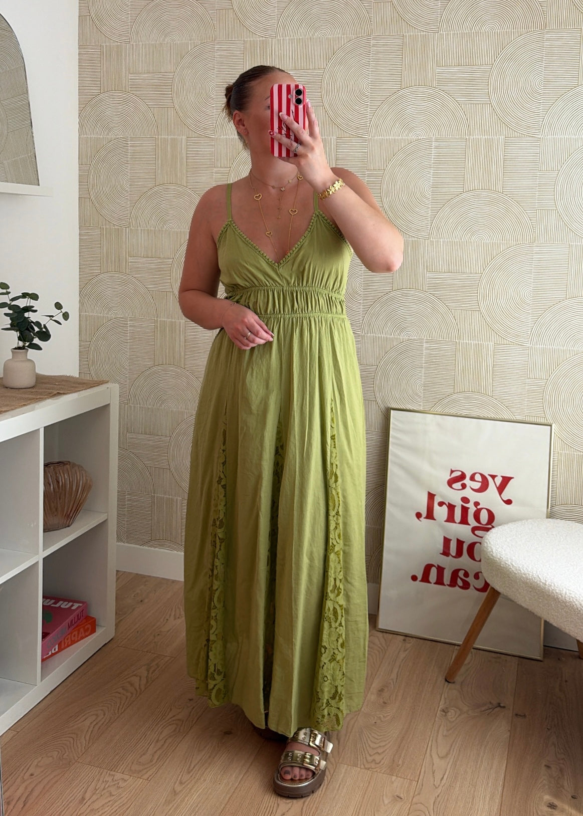 Robe longue olive - AGATHE