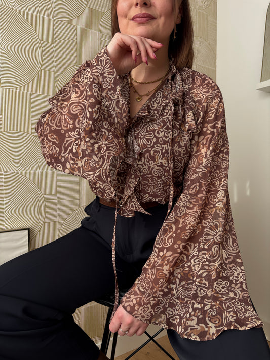 Blouse - COFFEE LATTE